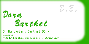 dora barthel business card